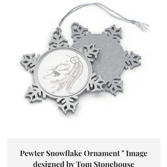 Pewter snowflake ornaments - Picture 6 of 13